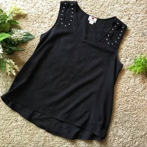 Black Satin Tank Top